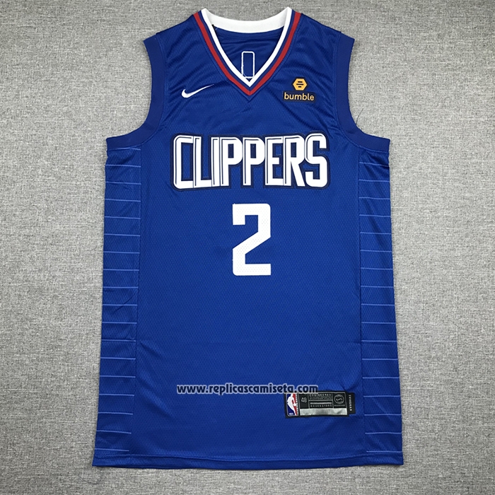 Camiseta Los Angeles Clippers Kawhi Leonard #2 Icon 2020-21 Azul
